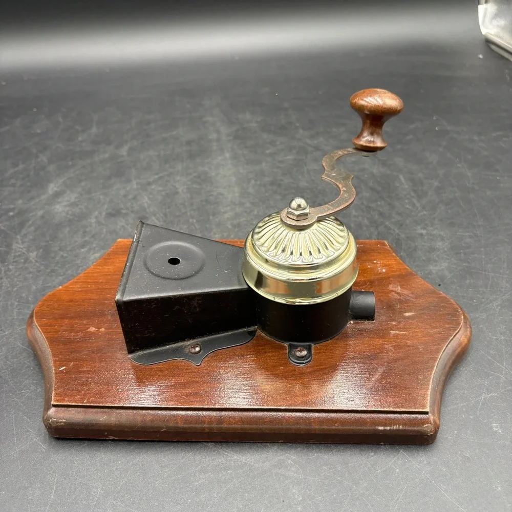 Vintage Style Wall Mount Coffee Grinder Decorative Wood Plaque Kitchen Decor